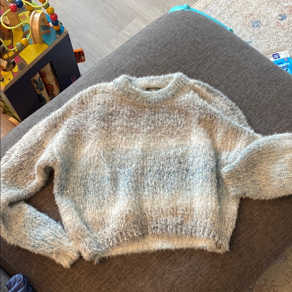 Cropped Fuzzy Sweater